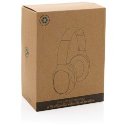 Bezdrátová sluchátka Elite z FSC bambusu a RCS recykl. ABS