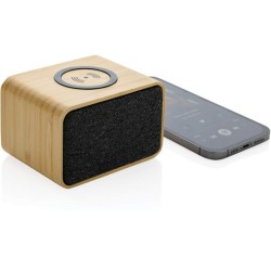 Bezdrátový reproduktor s 5W Qi z FSC bambusu a RCS rplastu