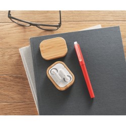 Jazz bamboo Sluchátka TWS v bambus. obalu