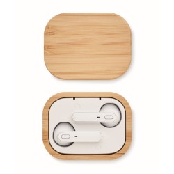 Jazz bamboo Sluchátka TWS v bambus. obalu