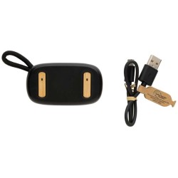 TWS sluchátka z RCS recykl. plastu a FSC bambusu