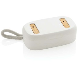 TWS sluchátka z RCS recykl. plastu a FSC bambusu