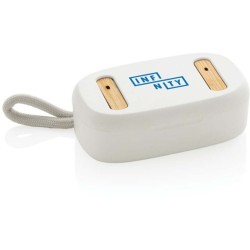 TWS sluchátka z RCS recykl. plastu a FSC bambusu