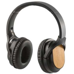 GOULD. Bezdrátová sluchátka z bambusu a ABS s přenosem BT 50