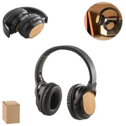 GOULD. Bezdrátová sluchátka z bambusu a ABS s přenosem BT 50