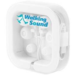 PRESLEY. Recyklovaná sluchátka z ABS s vestavěným mikrofonem