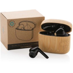 TWS sluchátka z RCS RPET a bambusu