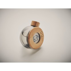 Droppy lux Bambusové LCD hodiny na vodu