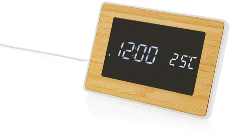 LED meteostanice Utah z RCS rec. plastu a FSC bambusu