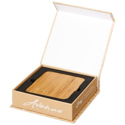 Leaf bezdrátová nabíjecí podložka z bambusu a látky