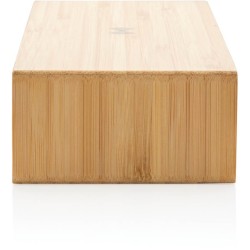 Bambusové digitální hodiny s bezdrátovou nabíječkou 5W