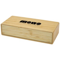 Bambusová bezdrátová nabíječka s hodinami Minata