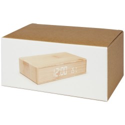 Bambusová bezdrátová nabíječka s hodinami Minata