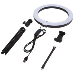 Kruhové světlo s držákem telefonu a stativem Studio