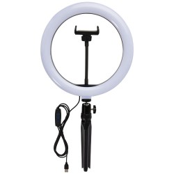 Kruhové světlo s držákem telefonu a stativem Studio
