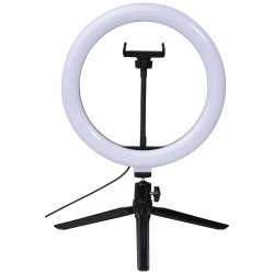 Kruhové světlo s držákem telefonu a stativem Studio