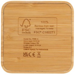 Bezdrátová nabíječka 5W s USB z FSC bambusu
