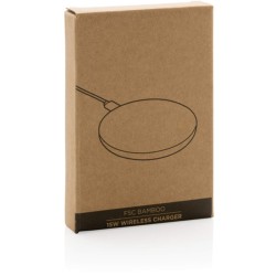 Bezdrátová nabíječka 15W z FSC bambusu