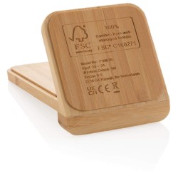 Bezdrátově nabíjecí stojánek 5W z FSC bambusu