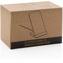 Bezdrátově nabíjecí stojánek 5W z FSC bambusu