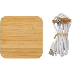 Bezdrátová nabíječka 10W s USB z FSC bambusu
