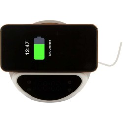 Bezdrátová nabíječka s budíkem Rabolarm
