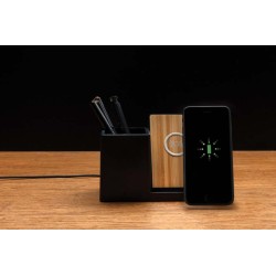 Bezdrátová nabíječka Ontario 10W z FSC bambusu a RCS rABS