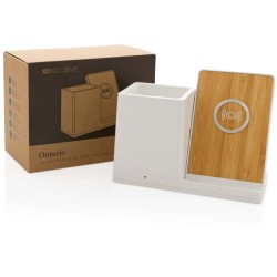 Bezdrátová nabíječka Ontario 10W z FSC bambusu a RCS rABS