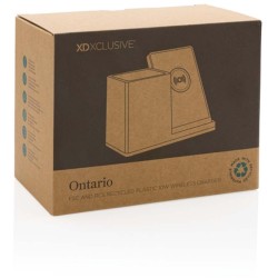 Bezdrátová nabíječka Ontario 10W z FSC bambusu a RCS rABS