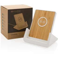 Bezdrátový stojánek Ontario 10W z FSC bambusu a RCS rABS