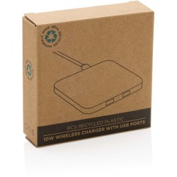 Bezdrátová nabíječka 10W s USB výstupy z RCS recykl. plastu