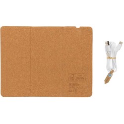 Podložka pod myš s bezdrátovou nabíječkou 10W z FSC korku