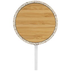 10W bezdrátová nabíjecí bambusová podložka Terrazzo