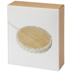 10W bezdrátová nabíjecí bambusová podložka Terrazzo