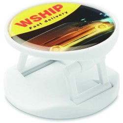 Plnobarevný skládací stojan a držák na telefon.