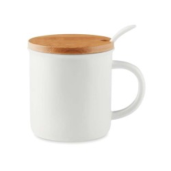 Porcelánový hrnek se lžičkou