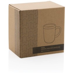 Keramický hrnek s bílým lemem