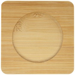 Skleněný dvoustěnný hrnek 350 ml s bambusovým podšálkem Manti