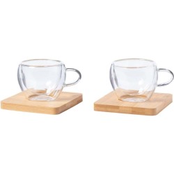 Skleněná sada šálků na espresso Gladen