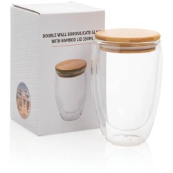 Sklenice s bambusovým víčkem 350ml