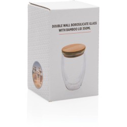 Sklenice s bambusovým víčkem 350ml