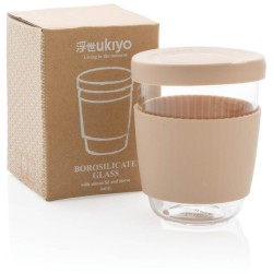 Sklenice se silikonovým víkem a úchopem Ukiyo