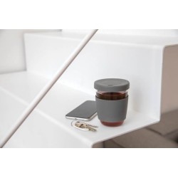 Sklenice se silikonovým víkem a úchopem Ukiyo