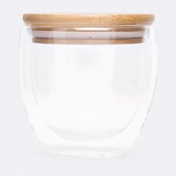 Dvouplášťová sklenice BAMBOO ART S, kapacita cca. 250 ml