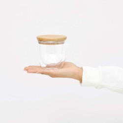 Dvouplášťová sklenice BAMBOO ART S, kapacita cca. 250 ml