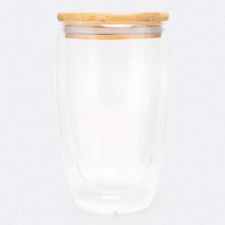 Dvouplášťová sklenice BAMBOO ART L  kapacita cca. 450 ml