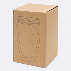 Dvouplášťová sklenice BAMBOO ART L  kapacita cca. 450 ml