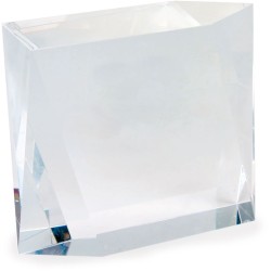 Skleněná trofej ve tvaru čtverce