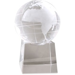 Skleněná trofej - zeměkoule