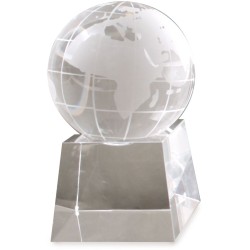 Skleněná trofej - zeměkoule